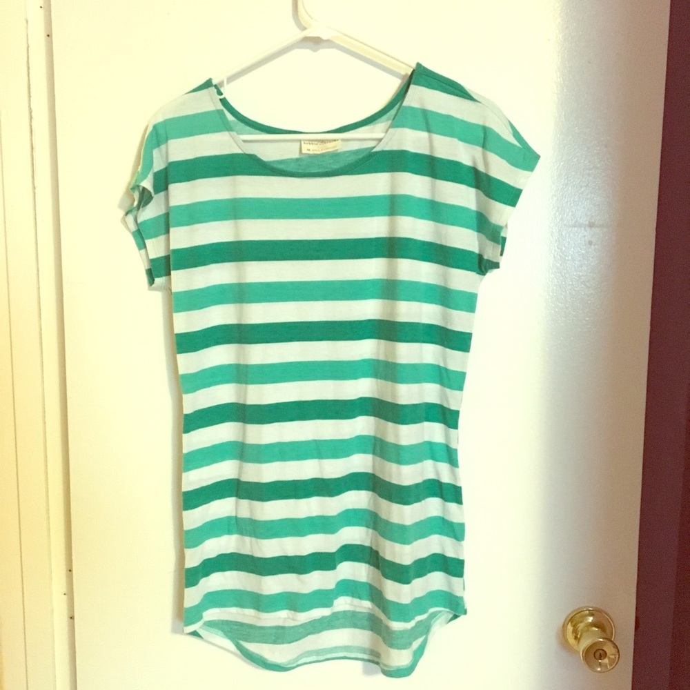 Green Striped Top